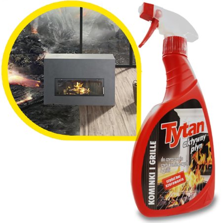 Aktywny płyn do czyszczenia szyb kominkowych i grillów (500g), Tytan