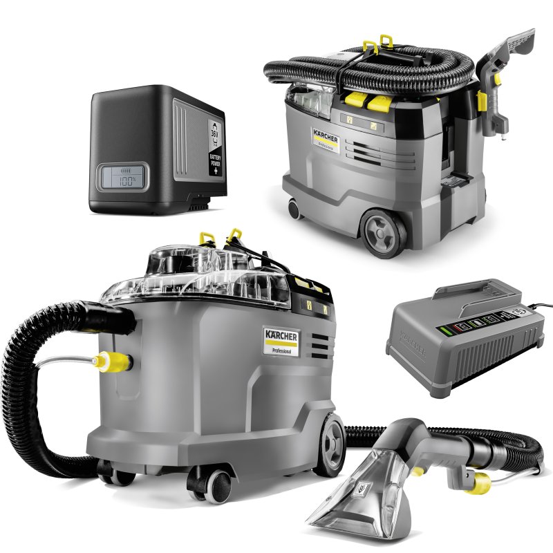 Puzzi 9/1 Bp Pack (18m²/h, 57 l/s) Akumulatorowy Odkurzacz Piorący, Karcher