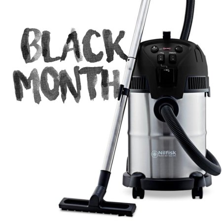 Nilfisk MULTI II 30 T Inox VSC BLACK EDITION (1400W, 21kPA, 30L) Domácí a dílenský vysavač