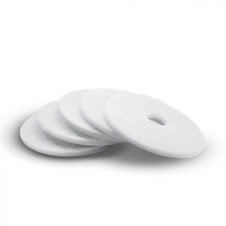 Bardzo miękkie pady tarczowe o średnicy 330 mm, białe, 5 sztuk