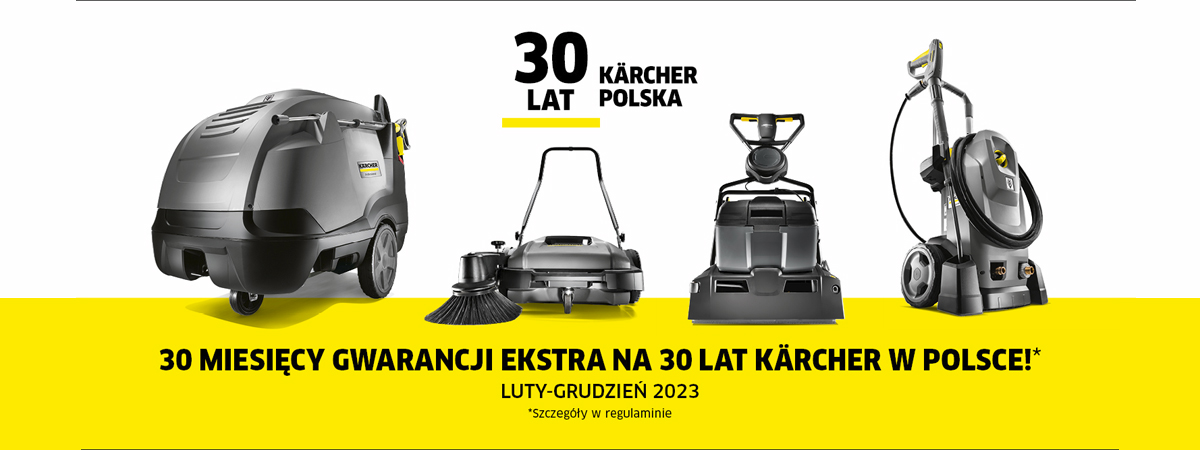 30 měsíců záruky na 30 let Karcher v Polsku!