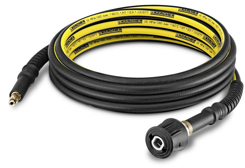 Prodloužení vysokotlaké hadice 6m pro K 3 - K 7 od společnosti Karcher. Prezentováno v poloze vleže.