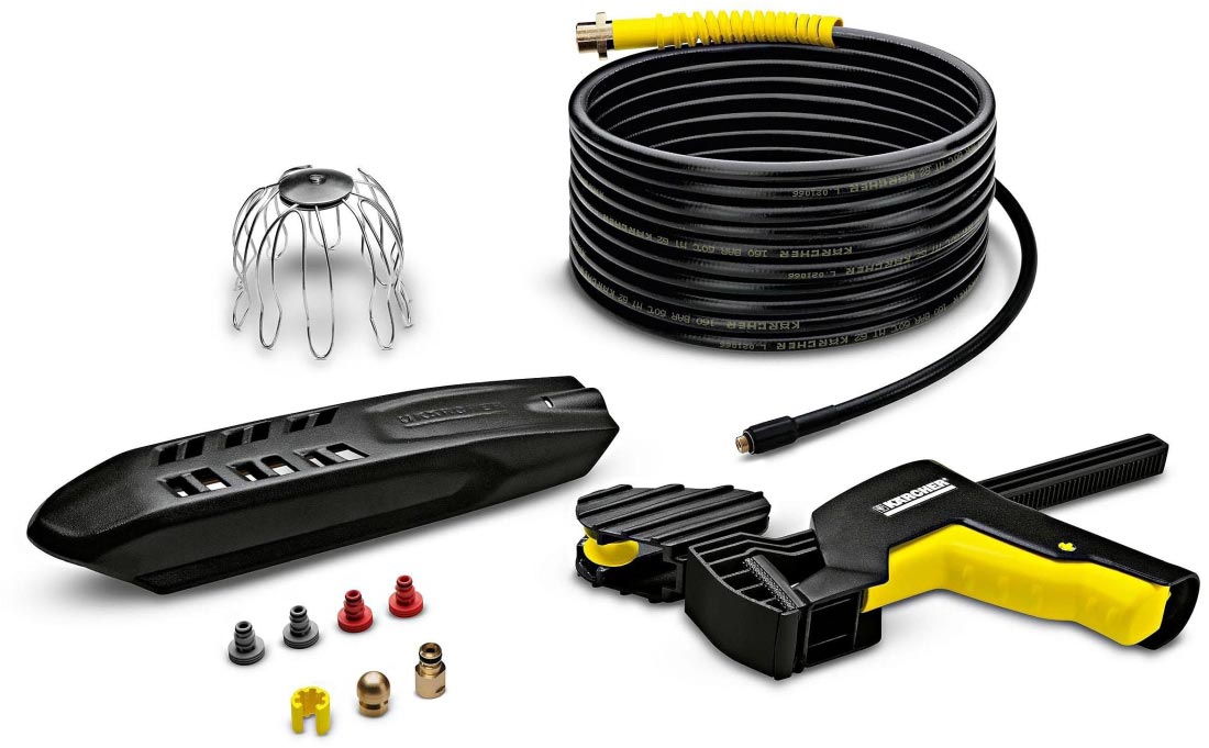 Sada na čištění okapů a potrubí pro K 2 - K 7, PC 20 Sada na zprůchodnění střešních okapů a potrubí od společnosti Karcher. Sada na čištění okapů a potrubí pro K 2 - K 7, PC 20 Sada na zprůchodnění střešních okapů a potrubí od společnosti Karcher.