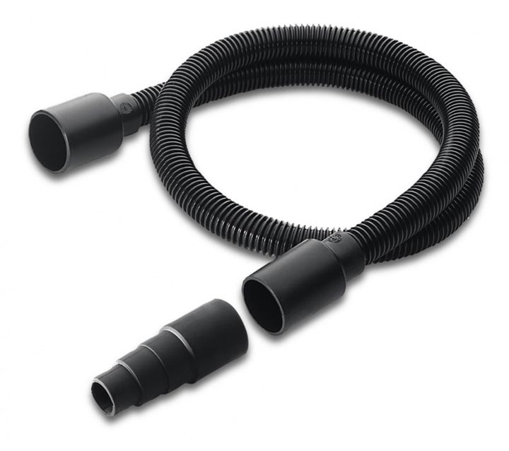 Hadice umožňuje připojení elektrického nářadí k vysavači Karcher Hadice s adaptérem pro připojení elektrického nářadí