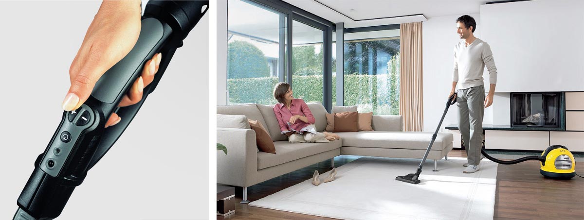 Koleno pro vysavače Karcher VC 6 Premium Příklad použití kolena